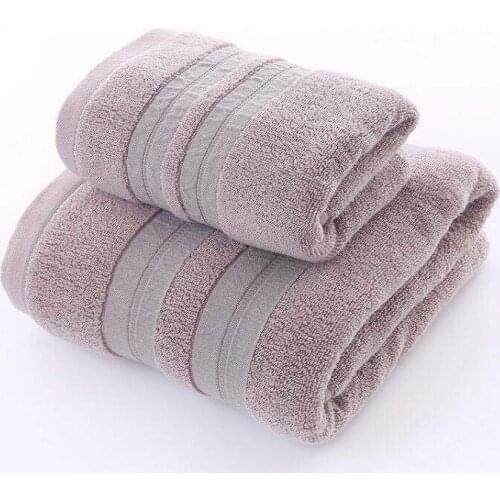 LYN&GY Bath Towel Face Towels 3-Pieces Thicker Stripe Pattern Soft Cotton Towel Set Bathroom Super Absorbent toalhas de banho