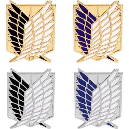 Attack On Titan Brooch Pin Wings of Liberty Freedom Scout Regiment Legion Survey Recon Corp Eren Badge Anime Jewelry Wholesale
