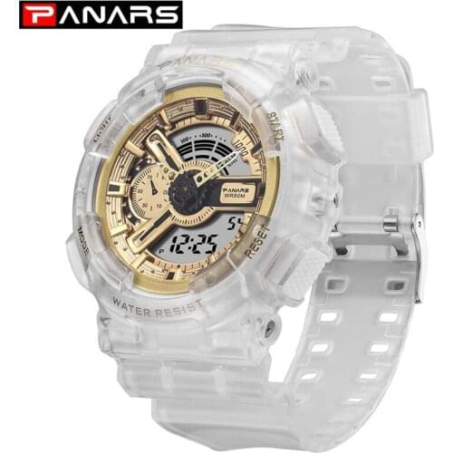 PANARS Commemorative Edition Multi-function Waterproof Watch Electronic Watch Man Woman Sports Traveling Watch PU Strap Watch