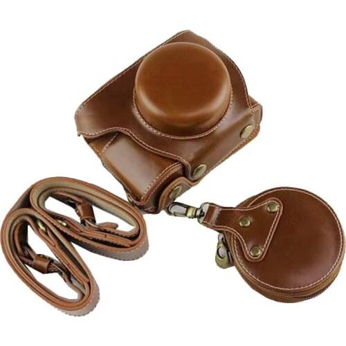 PU Leather Camera Case bag for Olympus E-PL9 EPL9 EPL10 E-PL10 Cover protector shell with shoulder Strap and mini case