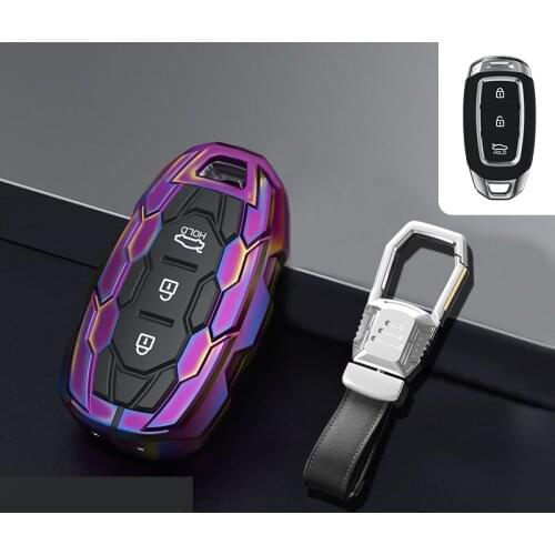 Zinc Alloy Silica Gel Key Case Cover For Hyundai i30 Ix35 KONA Encino Solaris Azera Grandeur Ig Accent Santa Fe 2017 2018 2019