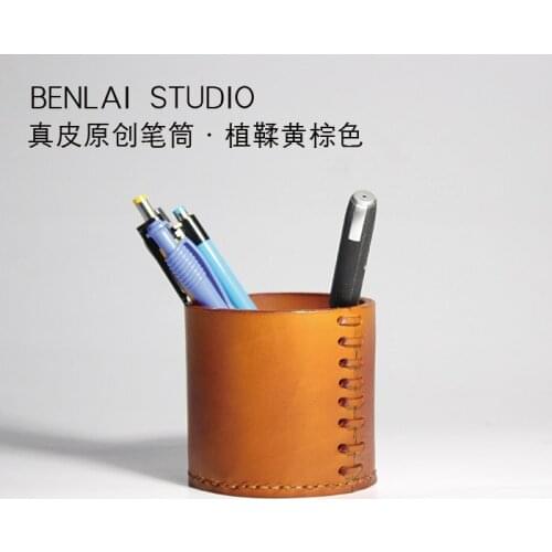 100% geniuses leather handmade pen holder, high quality pencil case