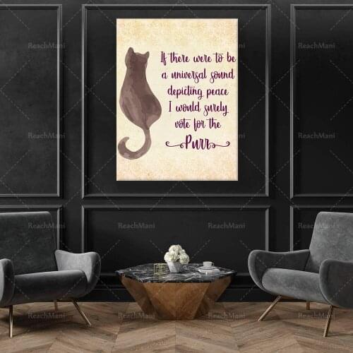 If there were to be a universal sound depicting peace I would surely vote for the purr. Cat Quote Art Printable | Cat Lover