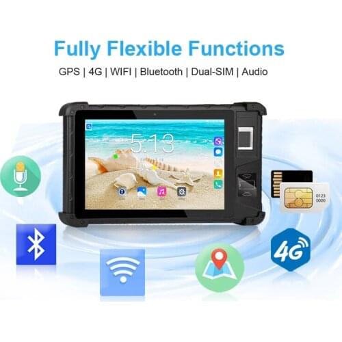 HFSECURITY Android7.0 4G 8'' Touch Screen Rugged Fingerprint Tablet With NFC Reader 2+16G Portable Handheld Fingerprint Terminal