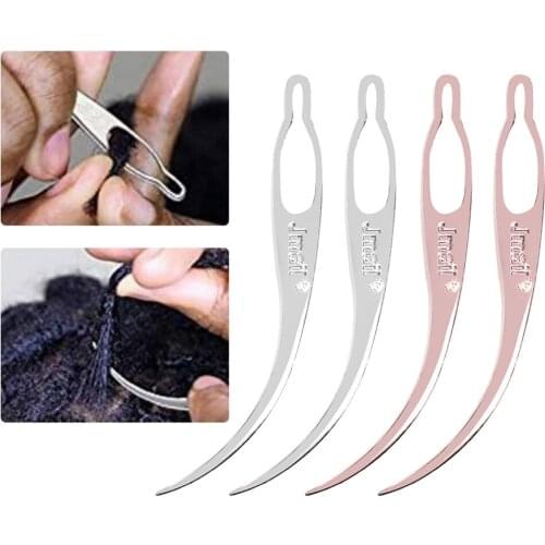 4x Craft Dreadlocks Crochet Hair Braiding Tools DIY 3" 2 Colors