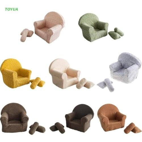 Newborn Seat Posing Modeling Sofa and Pillow Set Baby Full Moon Photography Prop 1XCC