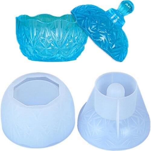 Storage Box Silicone Mold Snowflake Storage Jar Epoxy Resin Casting Molds DIY Jewelry Accessories Decoration Crafts Making