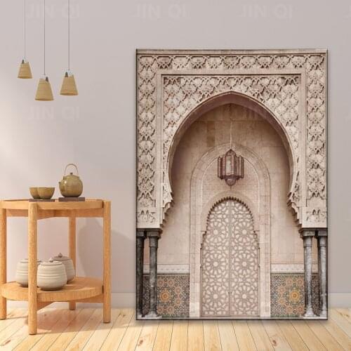 Moroccan Door Wall Art Prints Marrakech Bohemian Decor Canvas Painting Boho Poster Print Pictures for Living Room Home Decor