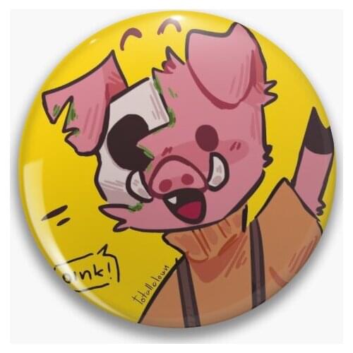 Micheal Dsmp Soft Button Pin Jewelry Collar Lapel Pin Metal Creative Cute Hat Brooch Gift Decor Women Lover Badge Clothes Funny