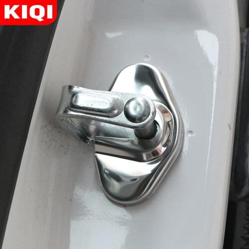 KIQI 4Pcs/Set Stainless Steel Car Interior Door Lock Protection Cover Sticker For Chevrolet Cruze Sedan Hatchback 2009 - 2015