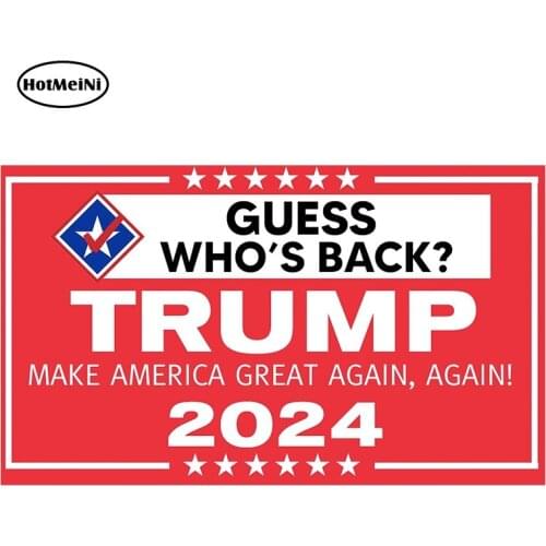 HotMeiNi 13cm x 7.7cm For TRUMP 2024 Car Fine Decal Windshield Stickers Vinyl Car Wrap Decals Laptop Waterproof Decoration