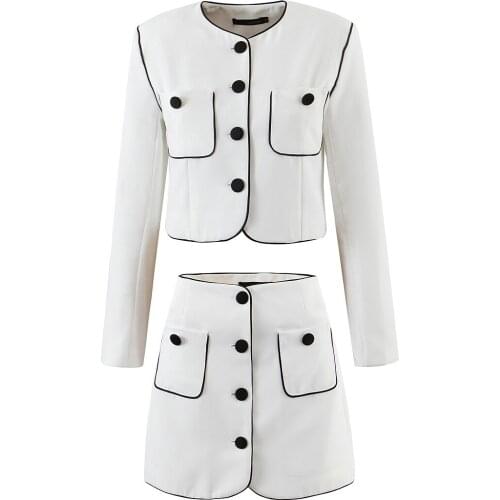 JC·KILIG 2021 Womens New Commuter Pocket Style Pure White Shirt L9825