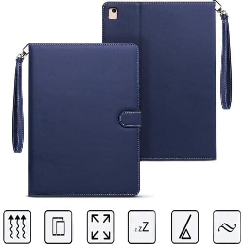 Business case for ipad mini 1 2 3 4 PU surface+TPU soft back+hand strap sleep/wake Holder Smart Cover for ipad case mini 1/2/3/4