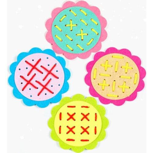 NEW Early Learning Education Toys Montessori Teaching Aids Math Toys Threading Kindergarten Manual Diy Weave Cloth Wearing Laces