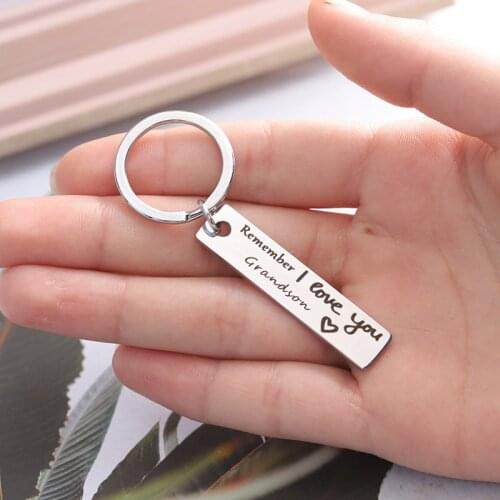 Oeinin Creative Keychain Man I Love You Daughter Key Chain Bags Boy Letter Color Key Ring Zinc Alloy Pendant Accessories Brelok