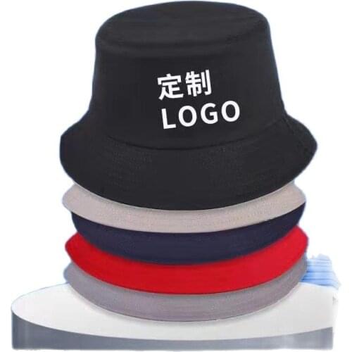 Adult women casual candy Multi color bucket hat with logo Adult cotton Fisherman cap Panama Gorros Custom Sun hats