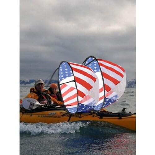 Downwind Wind Sail Kit Kayak Wind Sail Kayak Downwind Wind Sail Foldable Windsurfing Sail With Window Paddle Board Accessories