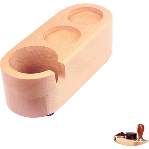 51/58mm Coffee Temper Stand, Sturdy Wooden Tamping Stands for Coffee Machine Tampers Accessories