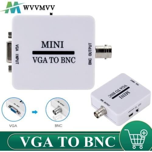 Mini HD VGA to BNC Video Converter Convertor Box Composite VGA to BNC Adapter Conversor Digital Switcher Box For HDTV Monitor