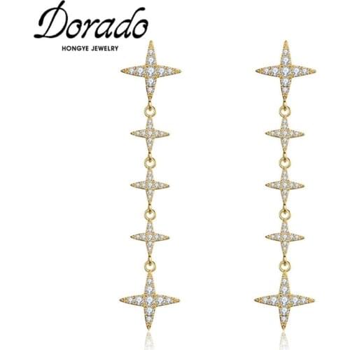Dorado Long Tassel Star Drop Earrings for Women Bohemia Metal Punk Zircon Fashion Best Gifts Party Jewelry Brincos Hot Sale