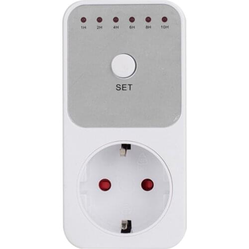 EU Plug Electricity Power Metering Socket 10Hr Timer Socket Countdown Intelligent Time Setting Swtich Timer Control Socket