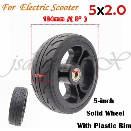 Super quality 5 inch solid wheels 5'' tubeless wheel tyre for electric scooters strollers trolley wheelchairs