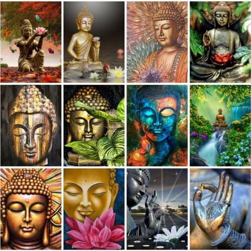 Religion diamond painting full square buddha mosaic art picture embroidery cross stitch rhinestones picture puzzle wall decor