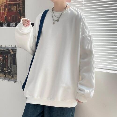 PR Womens Solid Color Casual Sweatshirts 2020 Autumn New Couple Hoodie Oversize Woman Clothing Streetwear Fashion Pullovers