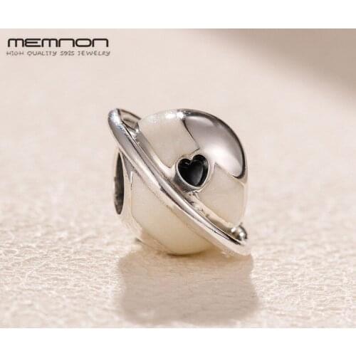 Winter collection Heart beads 925 sterling silver Planet of Love Charm fit charms Bracelet DIY Christmas gift Memnon Jewelry