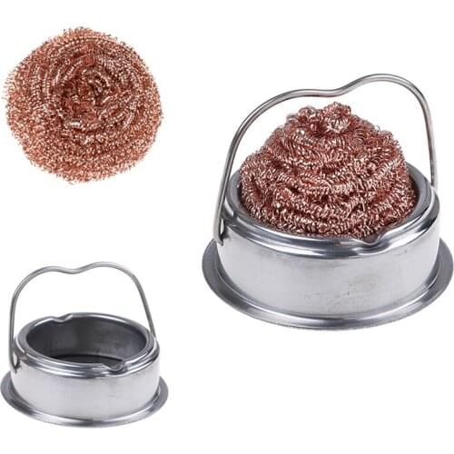 1 Set Wire With Stand Set Welding Solder Iron Tip Cleaner Cleaning Steel Cleaning Steel Wire Cleaning Soldering Iron Adjustable