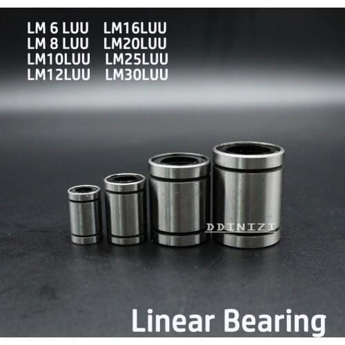 10pcs/lot LM8UU LM10UU LM12UU LM16UU LM6LUU LM8LUU Linear Bushing 8mm CNC Linear Bearings for Rods Liner Rail Linear Shaft