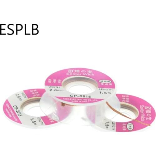 100pcs/lot 1.5M 5FT 2.0mm CP-2015 Soldering Wire Braid Desoldering Pump Welding Sucker Remover
