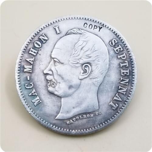 1874 France ESSAI 5F COPY COIN FREE SHIPPING