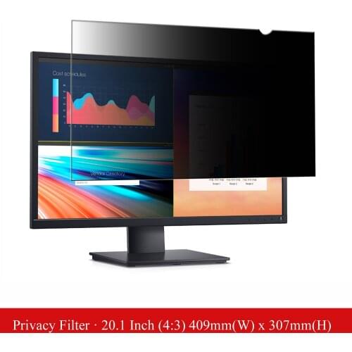 20.1 inch Anti-Glare Computer Privacy Filter Screen Protector Film for Desktop Monitor Standard Screen 4:3 Aspect Ratio