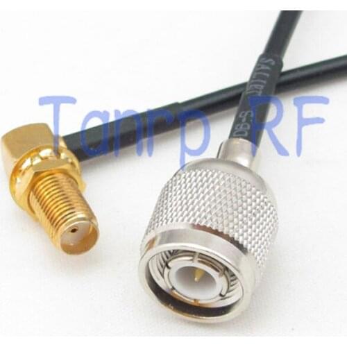 6in TNC male plug to SMA female right angle RF connector adapter 15CM Pigtail coaxial jumper cable RG174 extension cord