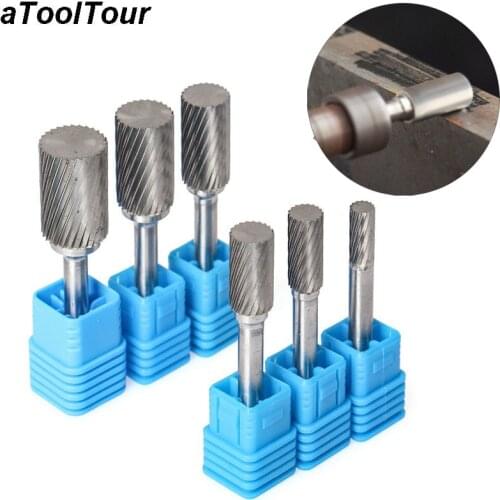Style A Carving Grinder Abrasive Tools Single Cut Tungsten Steel Rotary File Carbide Burr Milling Cutter Drill For Metal 3-16mm