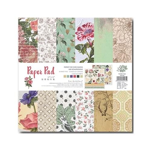 30.5*30.5cm Scrapbooking paper pack of 24 sheets handmade craft paper craft Background pad pp1906