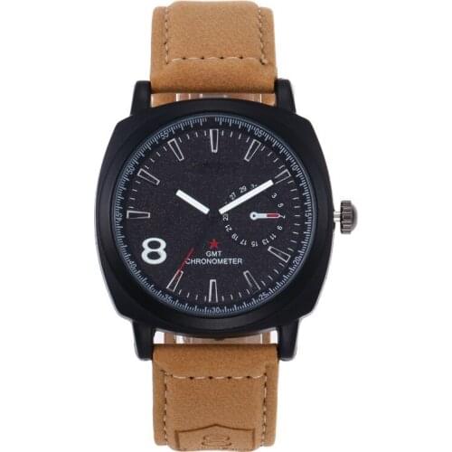Casual fashion figure 8 mens quartz watch belt watch wish fashion trend square sports hand mens watch