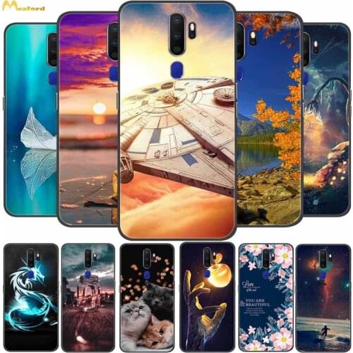 For OPPO A5 2020 Case Silicone Soft Phone Cover For OPPO A3S A8 2019 Case OPPOA5 AX5 A 5 Funda Fighter Butterfly Black TPU Coque