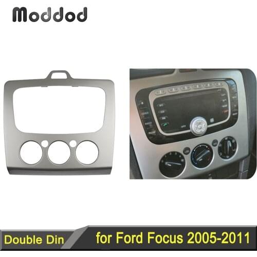 Double Din Radio Fascia for Ford Focus MK2 2005-2007 Into MK2.5 2009-2013 Stereo Panel DVD Installation Mount Trim Kit