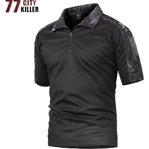 77City Killer Summer Tactical T Shirt Men Quick Dry Military Camouflage Combat Frog T-shirt Male Breathable Short Sleeve Tshirt
