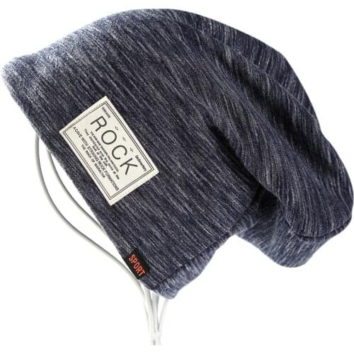 New Women And Men Hip Hop Cap Aautumn Winter Beanies Rock Cloth Mark Hat Casual Warm Bonnet Femme 3 Color Winter Caps