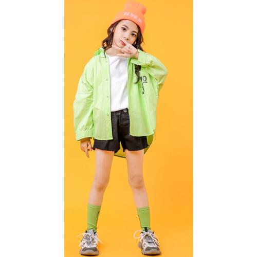 Hip Hop Costumes for Girls Boys Stage Costumes Jazz Ballroom Dance Clothes Kids Hiphop Performance Outfit Dancewear Suits LJ