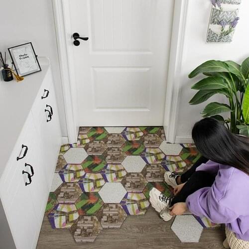 Custom Doormat Bathroom Mat Kitchen Mat Living Room Hallway Doormat Anti-slip Dustproof Carpet Can Be Cut Irregular Decor Carpet
