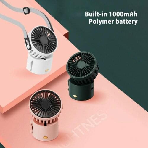 Mini Fan Portable Hanging Neck Fan Usb Rechargeable Outdoor Clip Air Fan Cooler Battery Handheld Fan Charging Small USB Des T9A9