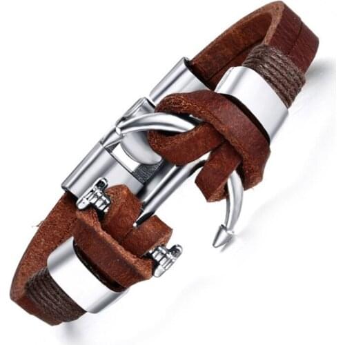 Fashion Anchor Style High Quality Anchor Buckle Bracelet Mens Fashion Accessory