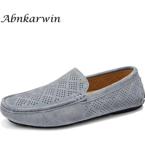 Summer Mens Moccasins Slip On Suede Leather Casual Shoes For Men Mocasines Hombre Fashion 2021