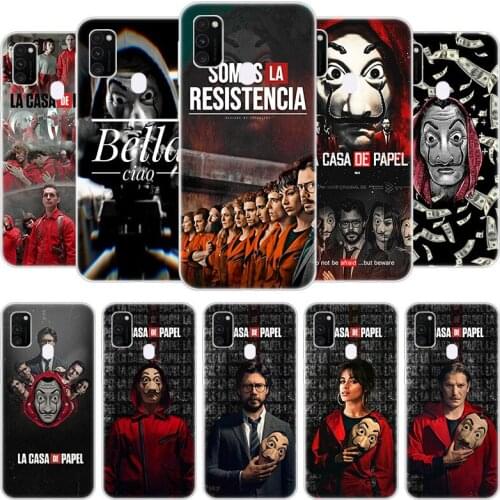 La Casa De Papel Money Heist Soft Case for Samsung Galaxy F41 M01 Core M02S M12 M21S M30S M31S M42 M51 M62 A6 A7 A8 Plus 2018