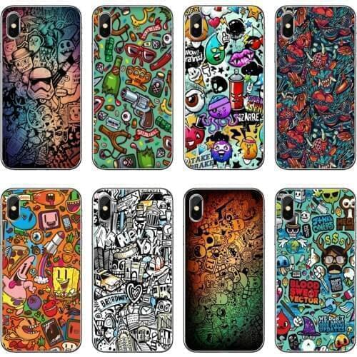 Silicon Soft Case For Huawei P30 P20 Pro P10 P9 P8 Lite Y5 Y6 Y7 Y9 P Smart Plus 2018 2019 Anime Graffiti Sticker TPU Phone Case