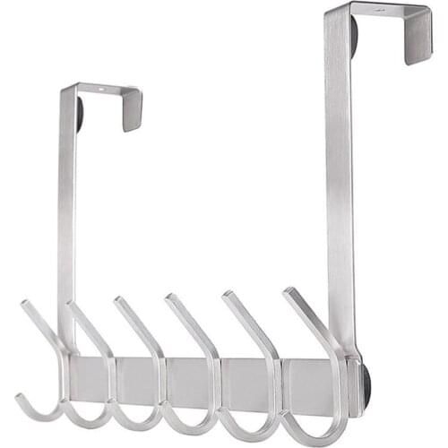 Over The Door Hook 304 Stainless Steel Heavy Duty Door Hanger for Coats Robes Hats Clothes Towels Hanging Towel Rack Organizer